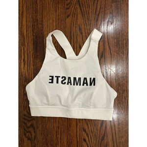 Women's Lululemon Sports Bra Size 6 White Namaste